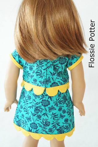 Flossie Potter 18 Inch Modern Sweet Scallops Skirt & Top 18" Doll Clothes Pattern Pixie Faire