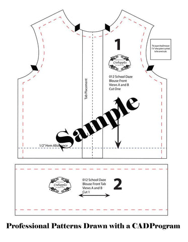 Crabapples 18 Inch Historical School Daze Jumper and Blouse 18" Doll Clothes Pattern Pixie Faire