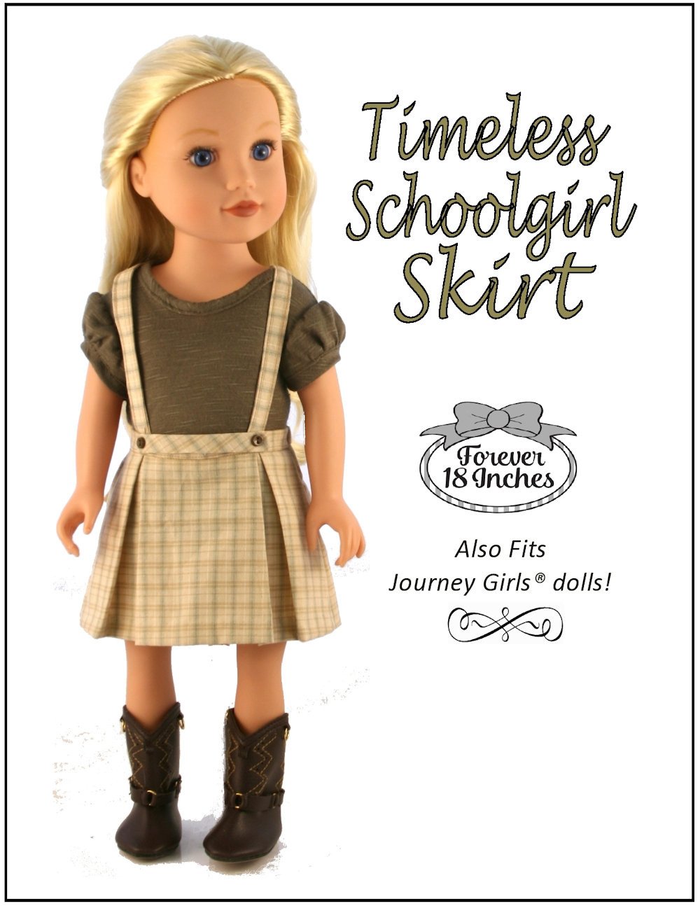 Forever 18 Inches 18 Inch Historical Timeless Schoolgirl Skirt 18" Doll Clothes Pixie Faire