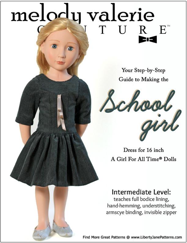 Melody Valerie Couture A Girl For All Time Schoolgirl Dress for AGAT Dolls Pixie Faire