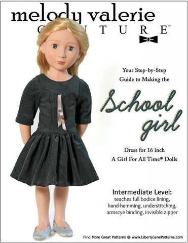 Melody Valerie Couture A Girl For All Time Schoolgirl Dress for AGAT Dolls Pixie Faire