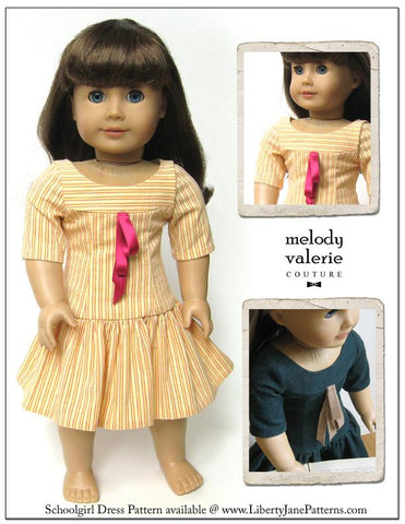 Melody Valerie Couture 18 Inch Modern Schoolgirl Dress 18" Doll Clothes Pixie Faire