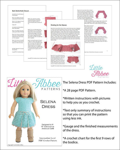 Little Abbee Crochet Selena Dress Crochet Pattern Pixie Faire