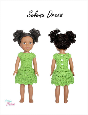 Little Abbee WellieWishers Selena Dress Crochet Pattern for 13-14.5" Dolls Pixie Faire