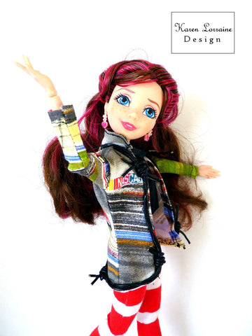 Karen Lorraine Design Monster High Shanghai Jacket Pattern for 10-12" Fashion Dolls Pixie Faire