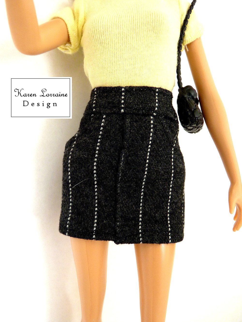 Karen Lorraine Design Barbie Shanghai Skirt Pattern for 9 -11-1/2" Fashion Dolls Pixie Faire