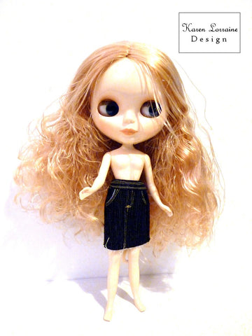 Karen Lorraine Design Barbie Shanghai Skirt Pattern for 9 -11-1/2" Fashion Dolls Pixie Faire