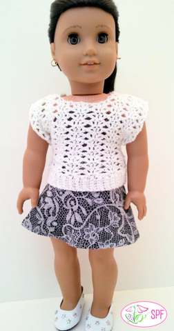 Sweet Pea Fashions Crochet Shannon Crocheted Openwork Top Crochet Pattern Pixie Faire