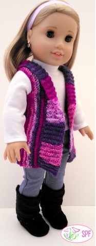 Sweet Pea Fashions Crochet Crocheted Shawl Collar Vest Crochet Pattern Pixie Faire