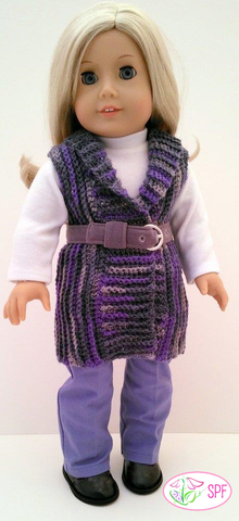 Sweet Pea Fashions Crochet Crocheted Shawl Collar Vest Crochet Pattern Pixie Faire