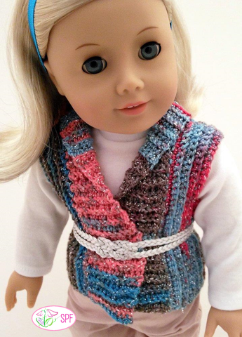 Sweet Pea Fashions Crochet Crocheted Shawl Collar Vest Crochet Pattern Pixie Faire