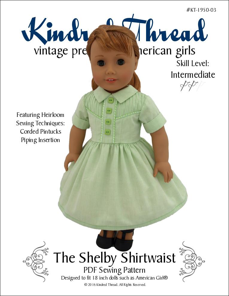 Kindred Thread 18 Inch Historical The Shelby Shirtwaist 18" Doll Clothes Pixie Faire