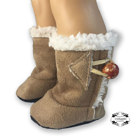 Crabapples Shoes Cozy Boots 18" Doll Shoe Pattern Pixie Faire