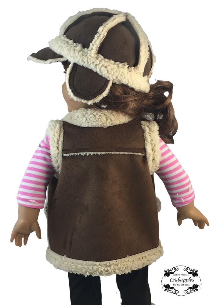 Crabapples 18 Inch Modern Chilly Morning Vest 18" Doll Clothes Pattern Pixie Faire