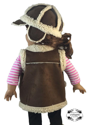 Crabapples 18 Inch Modern Chilly Morning Vest 18" Doll Clothes Pattern Pixie Faire
