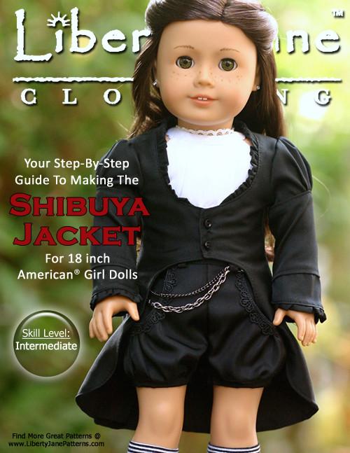 Liberty Jane 18 Inch Modern Shibuya Jacket 18" Doll Clothes Pattern Pixie Faire