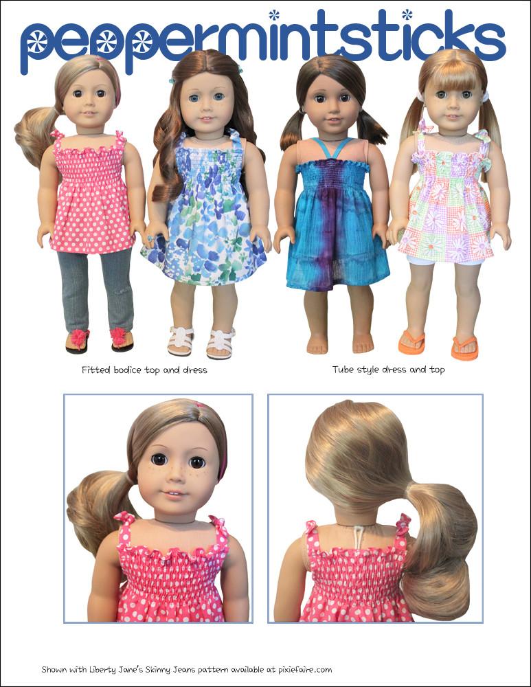 Peppermintsticks 18 Inch Modern It's Shirr Fun! 18" Doll Clothes Pixie Faire