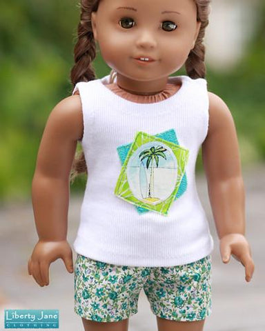Liberty Jane 18 Inch Modern Capri and Shorts 18" Doll Clothes Pattern Pixie Faire