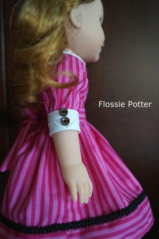 Flossie Potter WellieWishers Joni's Uptown Dress 14.5" Doll Clothes Pattern Pixie Faire