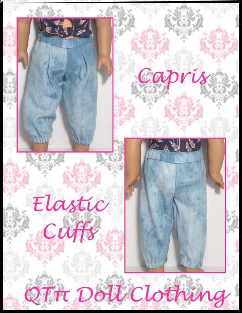 QTπ Doll Clothing 18 Inch Modern Simply Pleated Capris and Shorts 18" Doll Clothes Pixie Faire