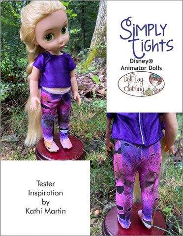 Doll Tag Clothing Disney Animator Simply Tights Doll Clothes Pattern for Disney® Animator Dolls Pixie Faire