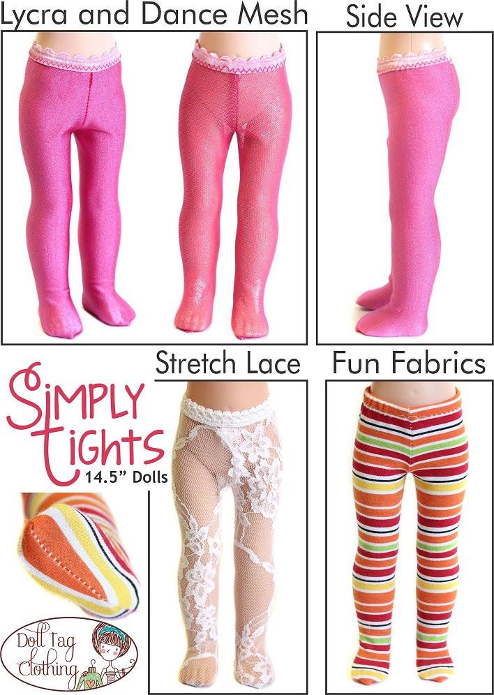 Doll Tag Clothing WellieWishers Simply Tights 14.5" Doll Clothes Pattern Pixie Faire