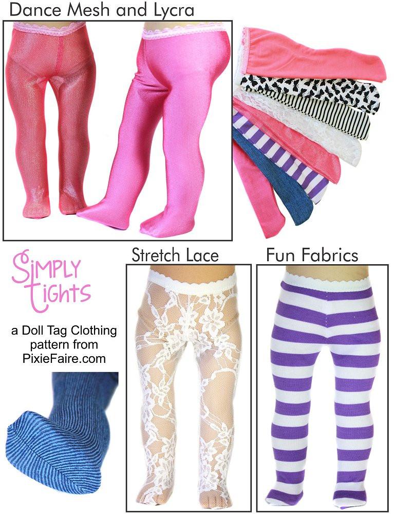 Doll Tag Clothing 18 Inch Modern Simply Tights 18" Doll Accessories Pixie Faire