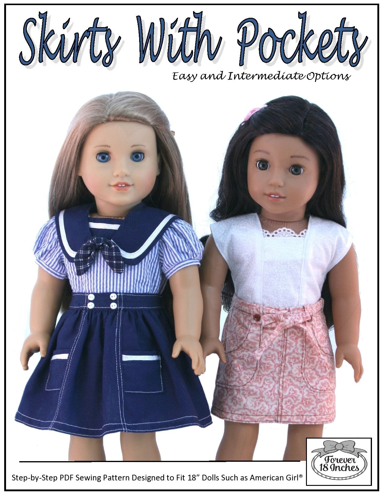 Forever 18 Inches 18 Inch Modern Skirts With Pockets Bundle 18" Doll Clothes Pixie Faire