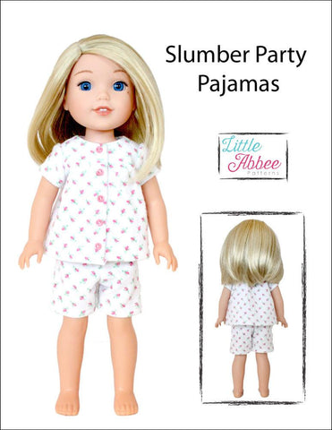 Little Abbee WellieWishers Slumber Party Pajamas 14.5" Doll Clothes Pattern Pixie Faire