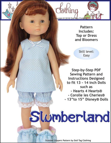 Doll Tag Clothing H4H/Les Cheries Slumberland Pattern for Les Cheries and Hearts for Hearts Girls Dolls Pixie Faire