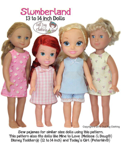 Doll Tag Clothing H4H/Les Cheries Slumberland Pattern for Les Cheries and Hearts for Hearts Girls Dolls Pixie Faire