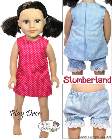 Doll Tag Clothing Journey Girl Slumberland Pattern for 18" - 19" Slim Dolls Pixie Faire