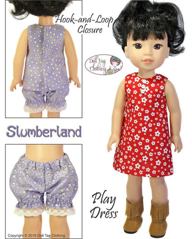 Doll Tag Clothing WellieWishers Slumberland 14.5" Doll Clothes Pattern Pixie Faire