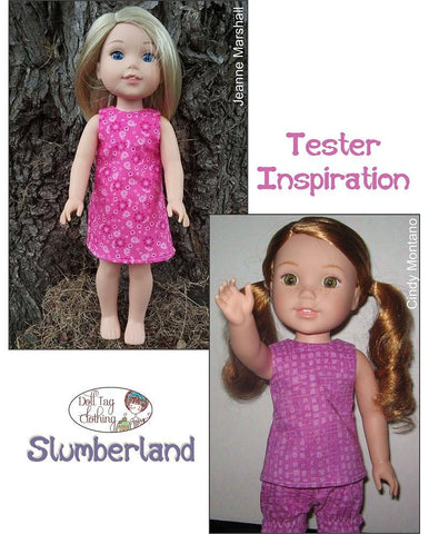 Doll Tag Clothing WellieWishers Slumberland 14.5" Doll Clothes Pattern Pixie Faire