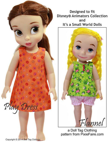 Doll Tag Clothing Disney Doll Slumberland Pattern for Disney Animator Dolls Pixie Faire