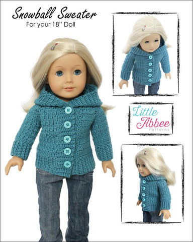 Little Abbee Crochet Snowball Sweater Crochet Pattern Pixie Faire