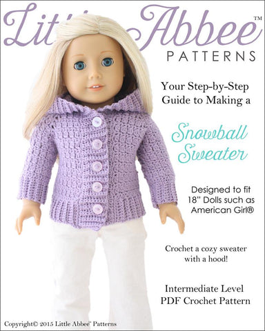 Little Abbee Crochet Snowball Sweater Crochet Pattern Pixie Faire