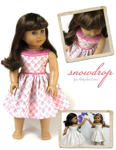 Melody Valerie Couture 18 Inch Modern Snowdrop Dress 18" Doll Clothes Pixie Faire