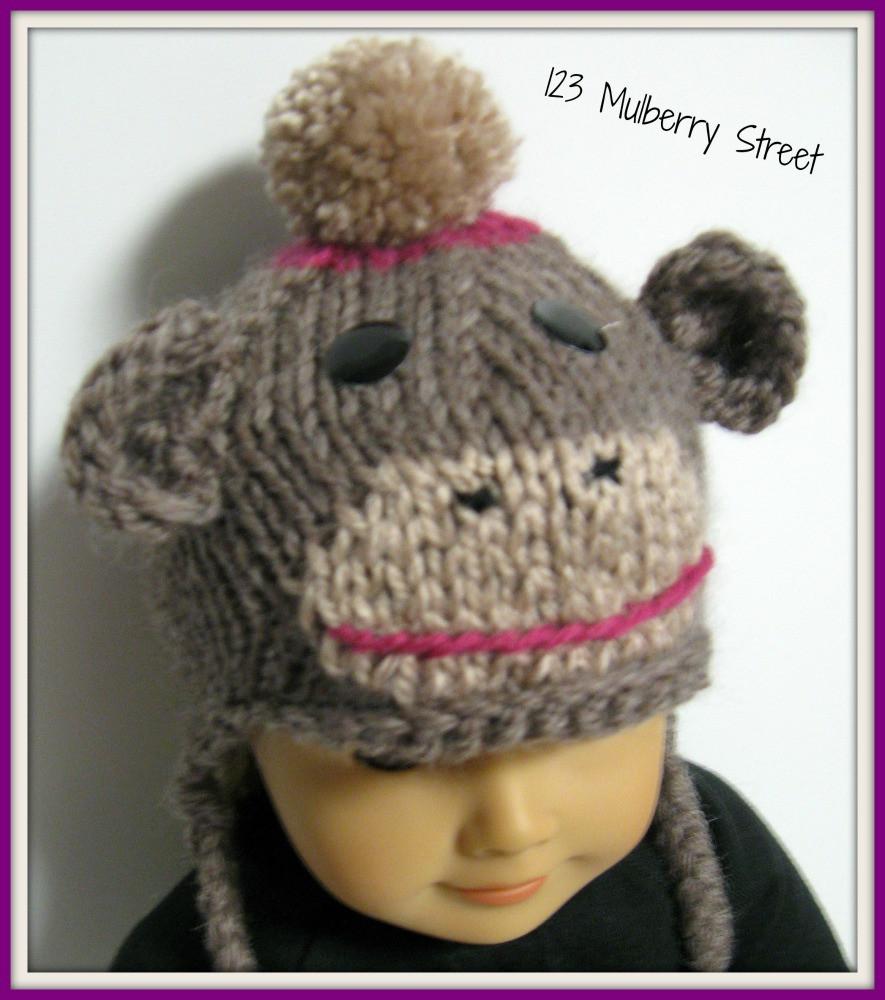 123 Mulberry Street Knitting Sock Monkey Hat Knitting Pattern Pixie Faire