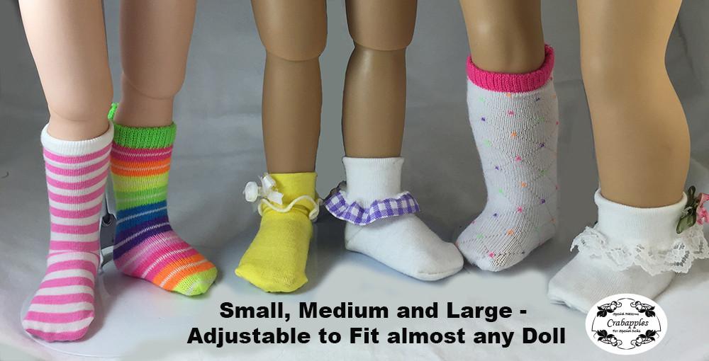 Crabapples 18 Inch Modern Sock It To Me Pattern For Multiple Sized Dolls Pixie Faire