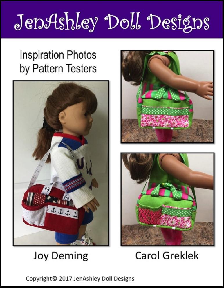 Jen Ashley Doll Designs 18 Inch Modern Game Time Athletic Bag 14-18" Doll Accessory Pattern Pixie Faire