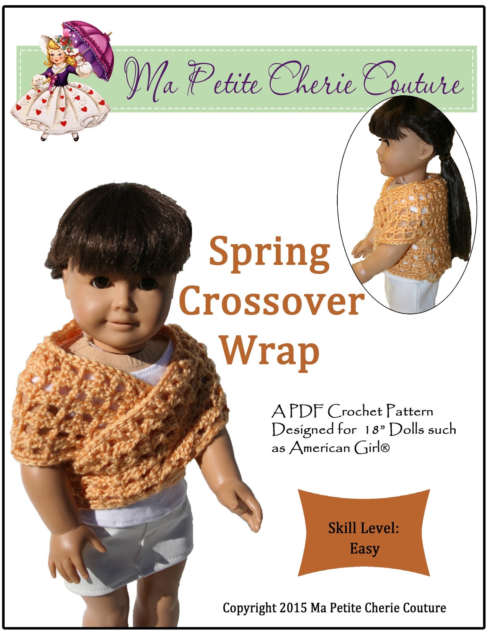 Mon Petite Cherie Couture Spring Crossover Wrap Doll Clothes Pattern 18 ...