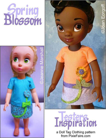 Doll Tag Clothing Disney Animator Spring Blossom Pattern for Disney Animator Dolls Pixie Faire