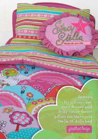 Stacy and Stella 18 Inch Modern Bedding for 18" Dolls Pixie Faire