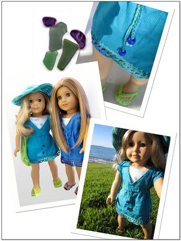 Stacy and Stella 18 Inch Modern Beach Cover Up 18" Doll Clothes Pattern Pixie Faire
