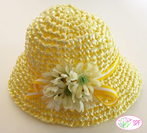 Sweet Pea Fashions Crochet Springtime Straw Hat Crochet Pattern Pixie Faire
