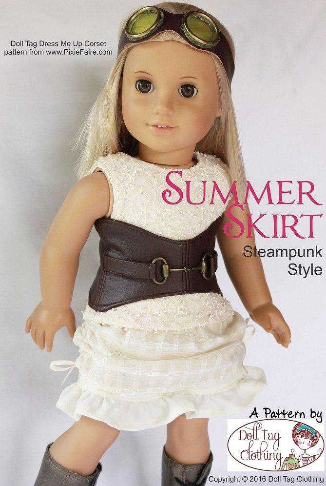 Doll Tag Clothing 18 Inch Modern Summer Skirt 18" Doll Clothes Pixie Faire