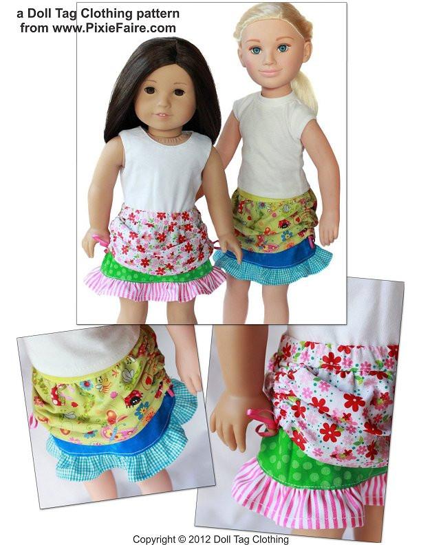 Doll Tag Clothing 18 Inch Modern Summer Skirt 18" Doll Clothes Pixie Faire