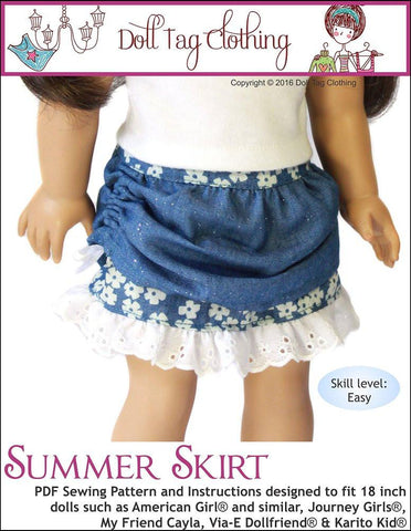 Doll Tag Clothing 18 Inch Modern Summer Skirt 18" Doll Clothes Pixie Faire