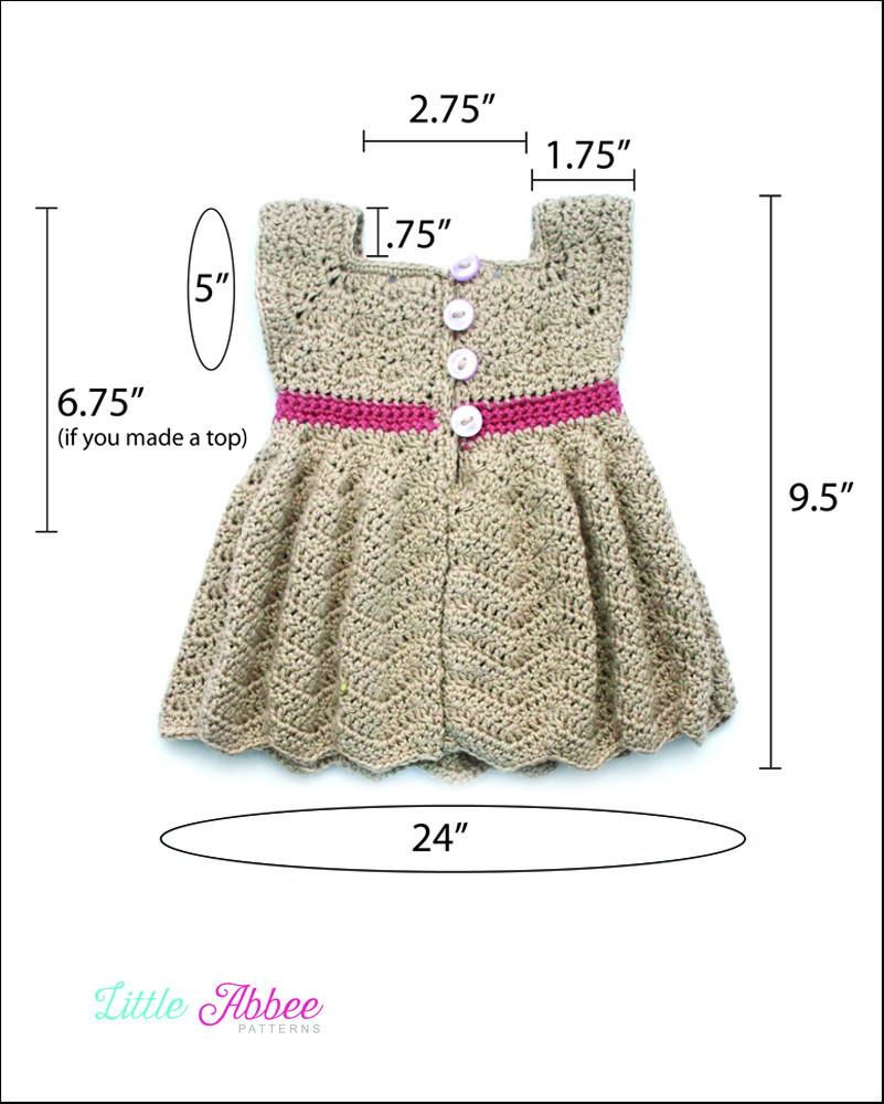 Little Abbee Crochet Sunrise Sunday Dress Crochet Pattern Pixie Faire